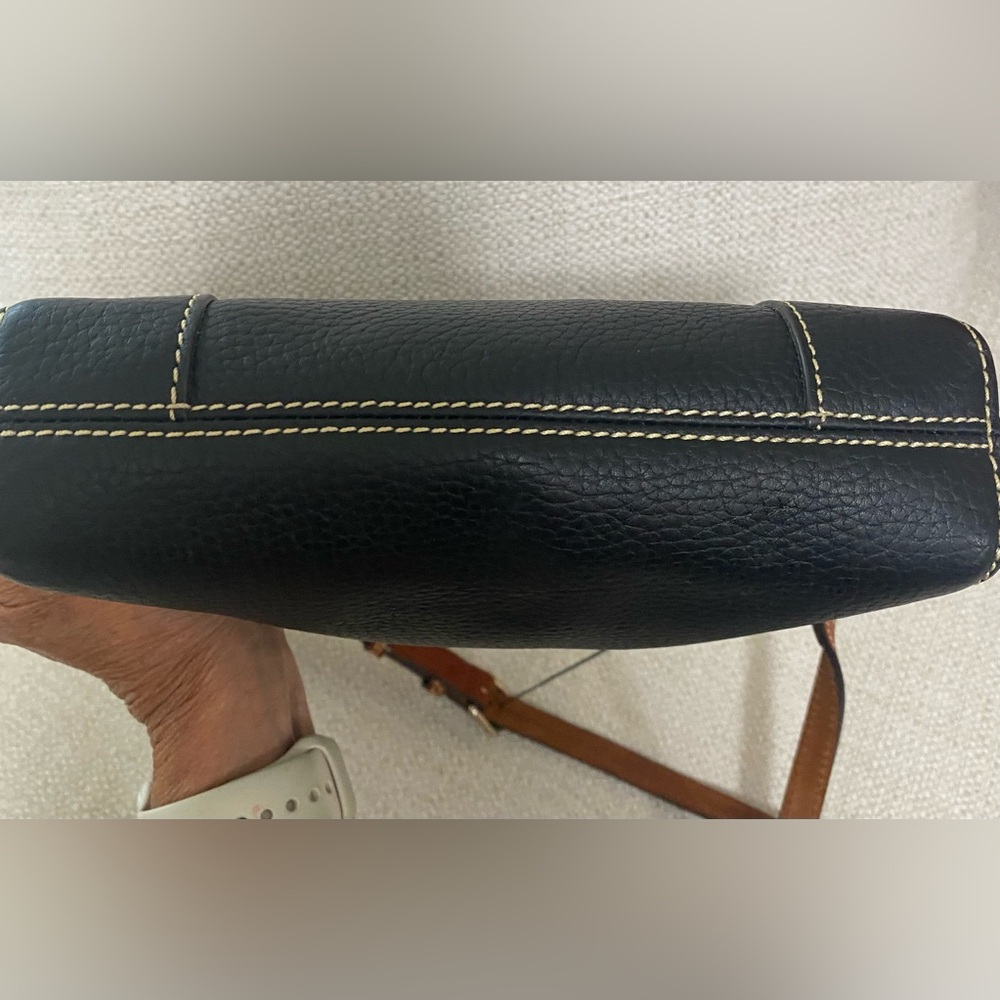 Dooney & Bourke EUC  Black/brownWexford Leather Lexington Crossbody Bag - Picture 12 of 16